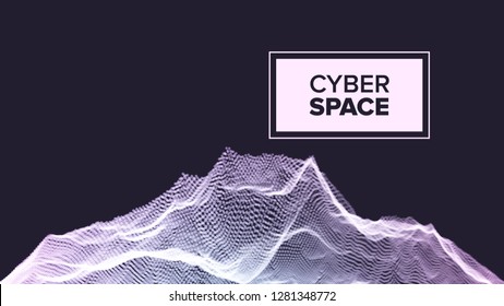 3D Abstract Background Vector. Dynamic Effect. Motion Effect. Fantasy Composition. Banner, Flyer. Illustration