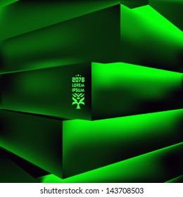 3D abstract background. Vector illustration.