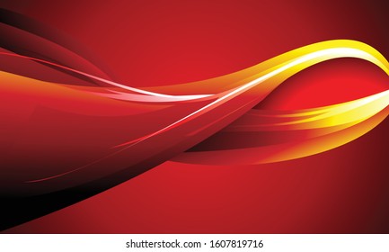 3D abstract background vector with red and orange flame effects