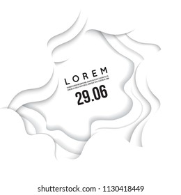 3D abstract background with white paper cut shapes. Vector design layout for business presentations, flyers, posters