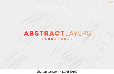 3D abstract background with white paper cut shapes. Vector design layout for business presentations, flyers, posters.