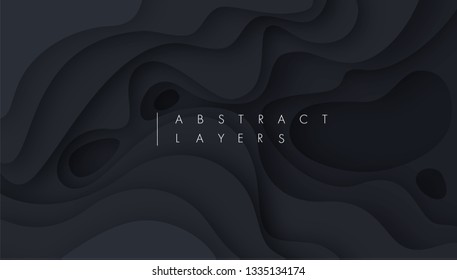 3D abstract background with white paper cut shapes. Vector design layout for business presentations, flyers, posters.