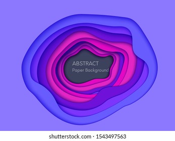 3D abstract background with white paper cut shapes. Vector design layout for business presentations, flyers, posters.