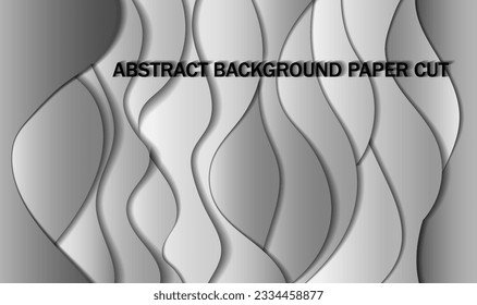 3D abstract background with white paper cut shapes. Vector design layout for business presentations, flyers, posters