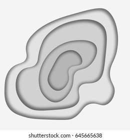 3D abstract background with white paper cut shapes. Vector design layout for business presentations, flyers, posters.