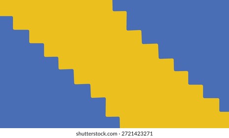 3d abstract background with yellow lines featuring a gold star award seal and blank business stickers on a success staircase icon vector illustration