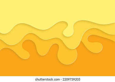 fondo abstracto 3D con ondas de corte de papel amarillo. Afiche geométrico ondulado. diseño de diseño para presentaciones de negocios, volantes, carteles, invitaciones, portada de libros o diseño de plantillas de informes anuales