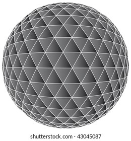 3D abstract ball background - vector illustration