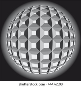 3D abstract ball background - vector illustration