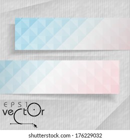 3D Abstract Banners With Place For Your Text. Vector Illustration. Eps 10.