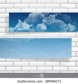 3D Abstract Banners With Place For Your Text. Vector Illustration. Eps 10.