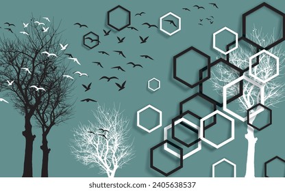3D Abstract Beautiful Wallpaper Design, Background Vector, High Quality Design, Ready For Print File