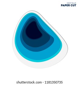 3D abstract blue background with deep paper cut shapes. Modern. Vector design layout for business presentations, flyers, posters and invitations. Colorful carving art eps 10