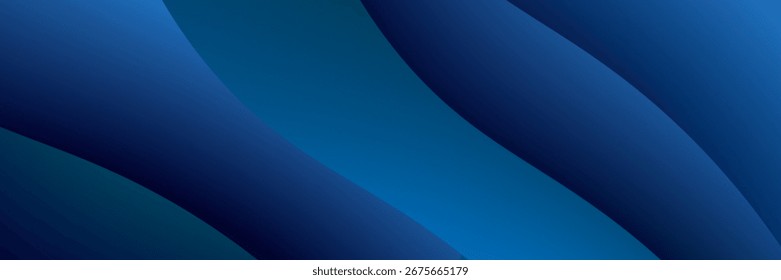 3d abstract blue neon light background with wavy lines. great for wallpaper, website, technology banner, technology poster, presentation, etc.