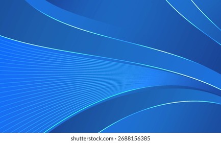 3D abstrakter blauer neonheller Hintergrund mit gewellten Linien. ideal für Tapete, Website, Technologie-Banner, Technologie-Poster, Präsentation, etc.