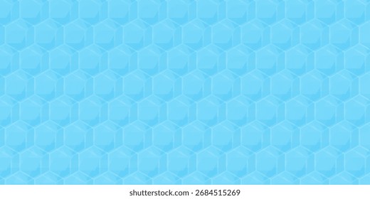 3D Abstract blue and white hexagon background. Futuristic digital hi-technology banner. Healthcare background. Vector