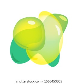 3D Abstract blur free forms color gradient. Vector fluid organic colorful shapes. Volumetric colors effect soft transition.
