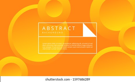 3d Abstract Circle Background With Yellow And Orange Color.