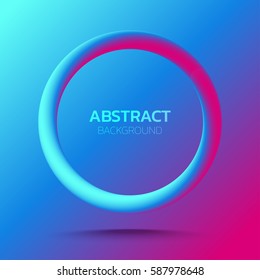 3D abstract circle figure background. Logo. Vector illustration
