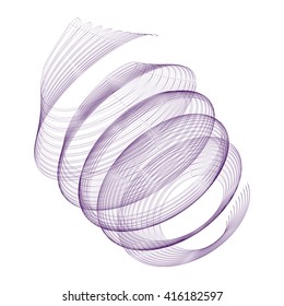 3d abstract circular spiral. Abstract swirl. Vector illustration.