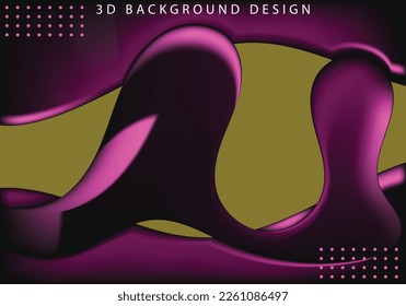 3D abstract color background design 3