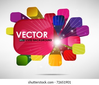 3D abstract colorful background - vector illustration with place for text