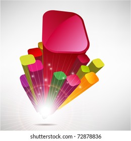 3D abstract colorful background - vector illustration with place for text