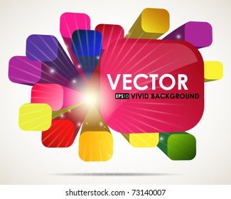 3D abstract colorful background - vector illustration with place for text
