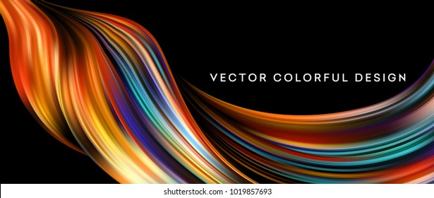 3d Abstract colorful fluid design. Vector illustration EPS10