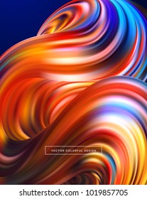 3d Abstract colorful fluid design. Vector illustration EPS10