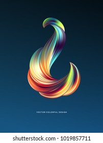 3d Abstract colorful fluid design. Vector illustration EPS10