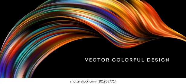 3d Abstract colorful fluid design. Vector illustration EPS10