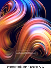 3d Abstract colorful fluid design. Vector illustration EPS10