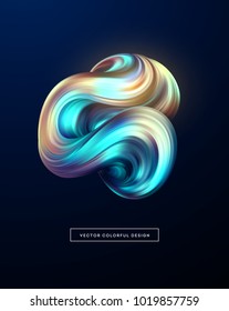 3d Abstract colorful fluid design. Vector illustration EPS10