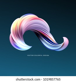 3d Abstract colorful fluid design. Vector illustration EPS10