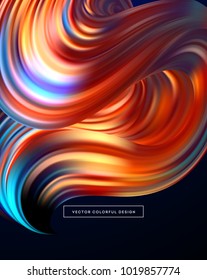 3d Abstract colorful fluid design. Vector illustration EPS10