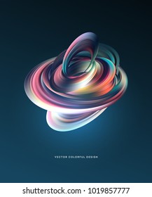 3d Abstract colorful fluid design. Vector illustration EPS10