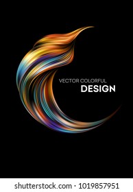 3d Abstract colorful fluid design. Vector illustration