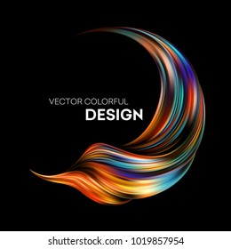 3d Abstract colorful fluid design. Vector illustration