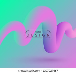 3d Abstract colorful fluid design. Vector illustration EPS10