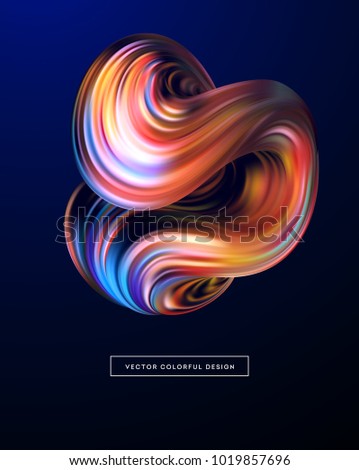 3d Abstract colorful fluid design. Vector illustration EPS10