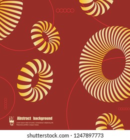 3d abstract colorful shape