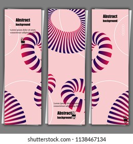 3d abstract colorful shape. Banner template. Eps10 Vector illustration