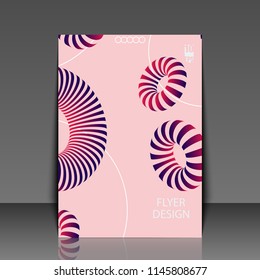3d abstract colorful shape. Flyer template. Eps10 Vector illustration