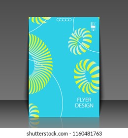 3d abstract colorful shape. Flyer template.  Eps10 Vector illustration