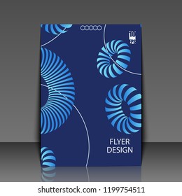 3d abstract colorful shape. Flyer template. Eps10 Vector illustration