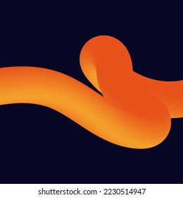 3d abstract colorful twisted liquid shapes. Creative design elements