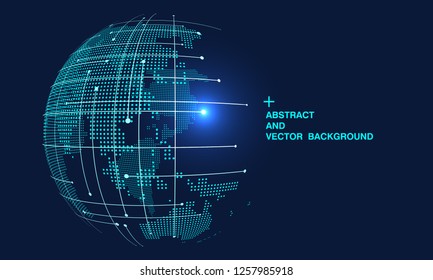 3D abstract concept world or earth, internationalization and globalization
