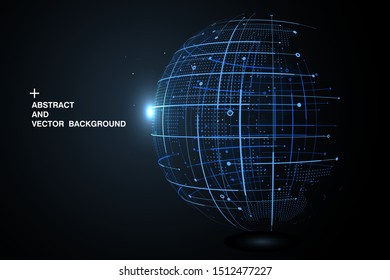 3D abstract concept world or earth, internationalization and globalization