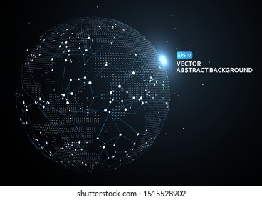 3D abstract concept world or earth, internationalization and globalization	